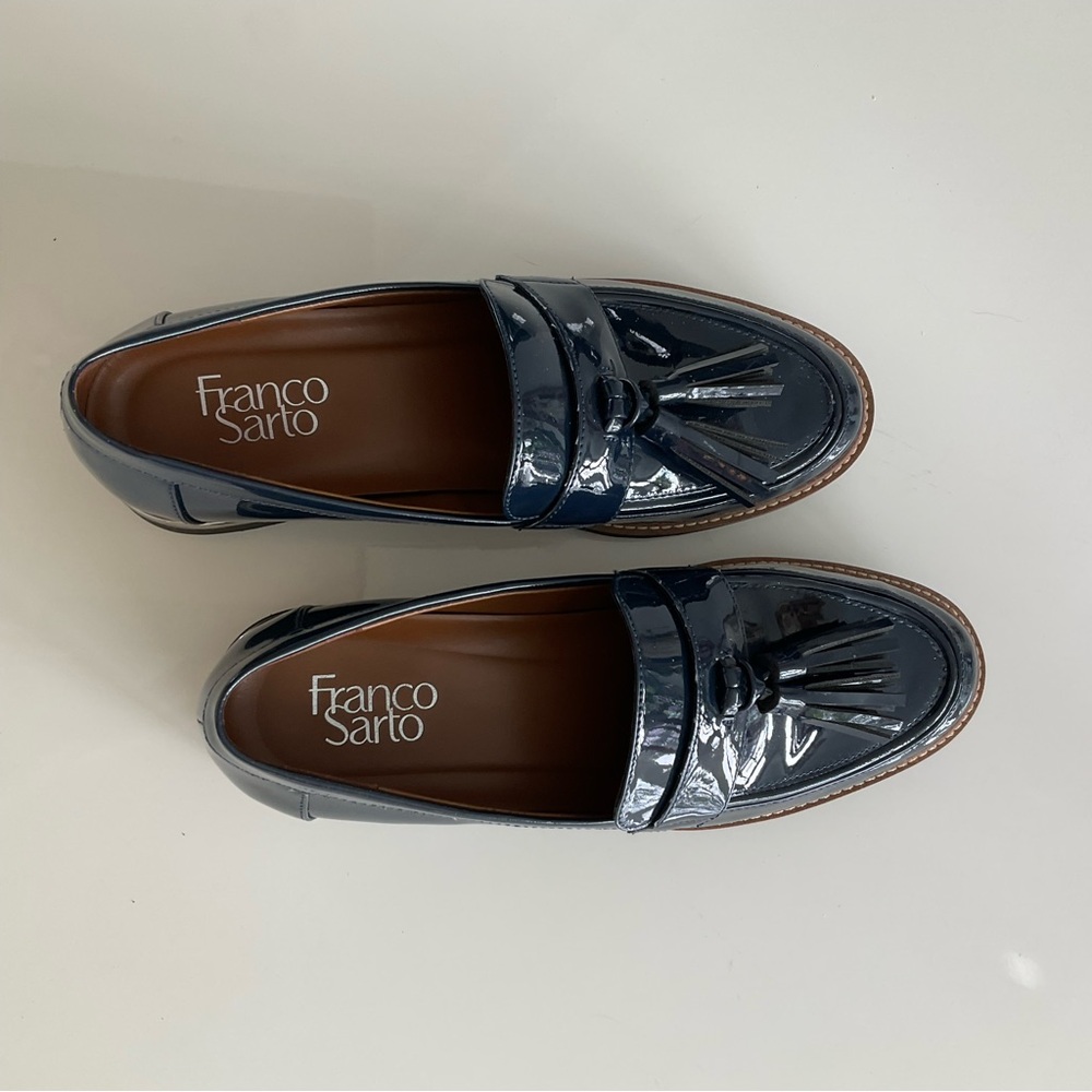Franco Sarto Navy Carolynn Tassel Loafers - Picture 3 of 4